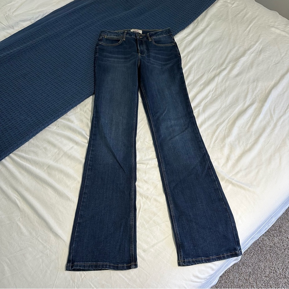 Wrangler High Waist Dark Bold Bootcut Blue Women's Flare Jeans